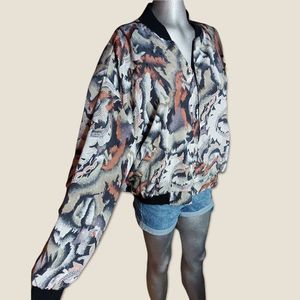 Vintage Alia Abstract Print Jacket Large